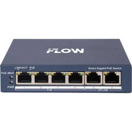 iFLOW F-SW-EM606POE-VM Смарт-управляемый коммутатор iFLOW F-SW-EM606POE-VM Смарт-управляемый коммутатор